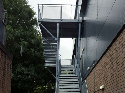 Fire escape stairs