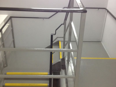 Steel stair banisters